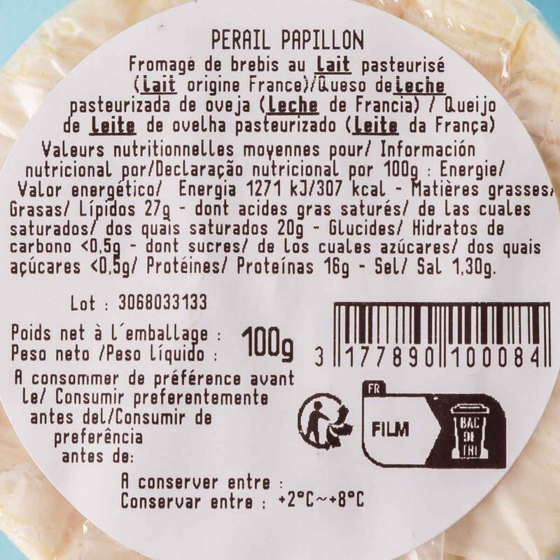 Queso Pérail de oveja Papillon 100g 