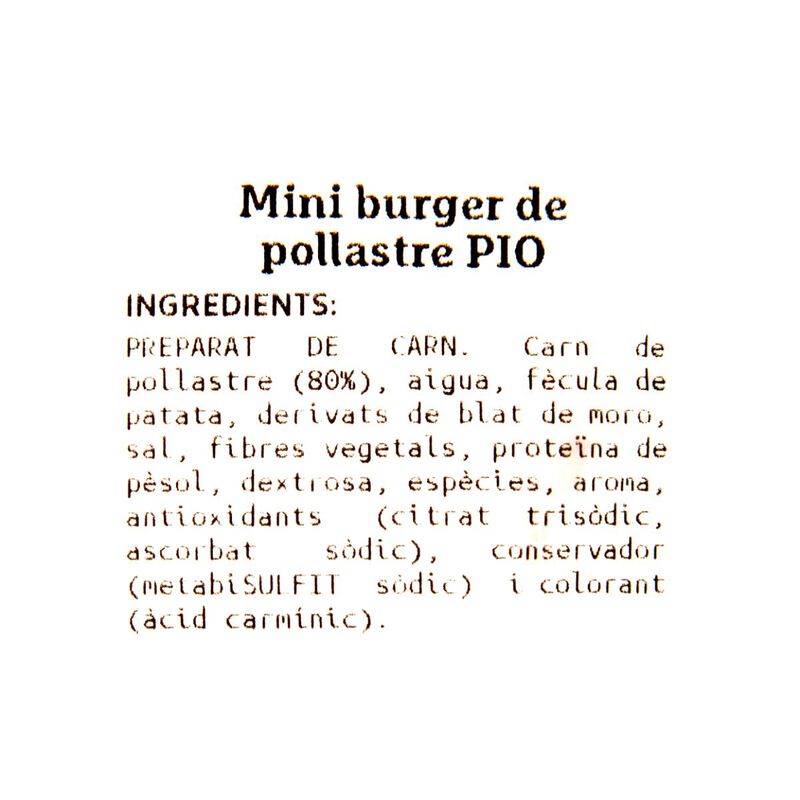 Mini burger de pollastre PIO Ametller Origen - 6u.