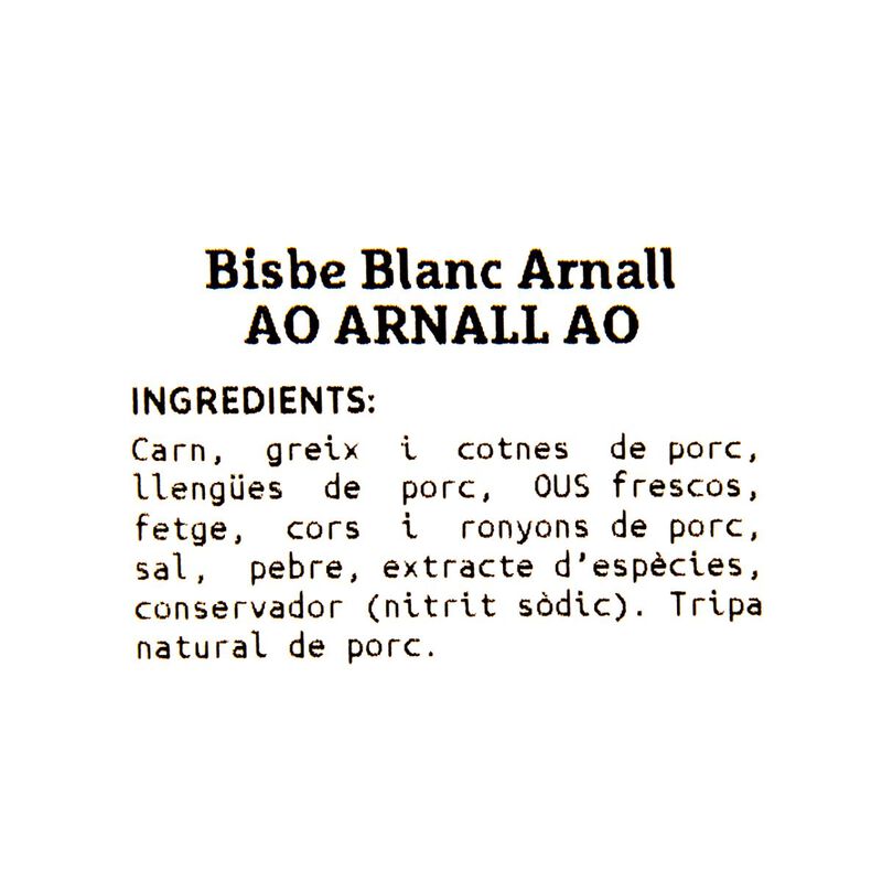 Bisbe Blanc Ametller Origen by Arnall 