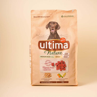 Pienso para perros adultos raza mediana-grande con cordero, verduras Nature Ultima 3kg 