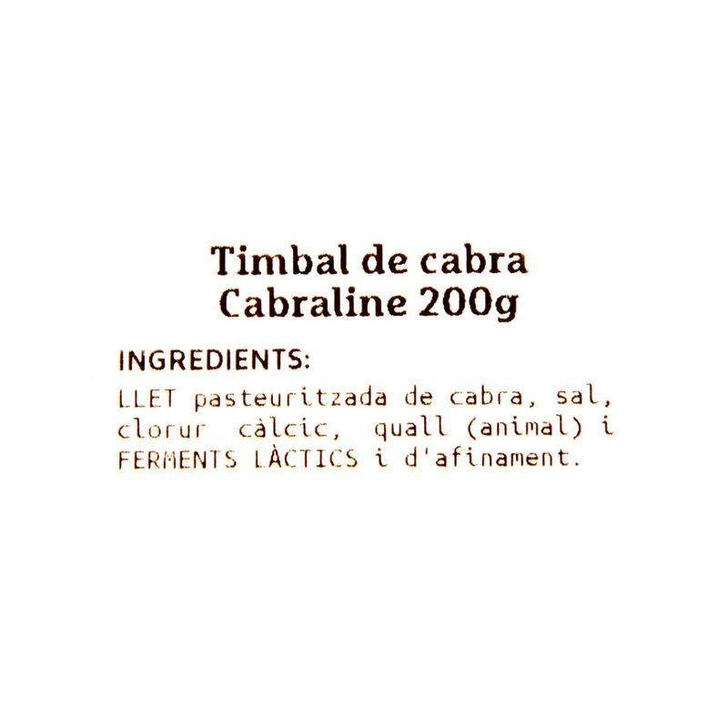 Formatge Timbal de cabra Cabraline 200g 