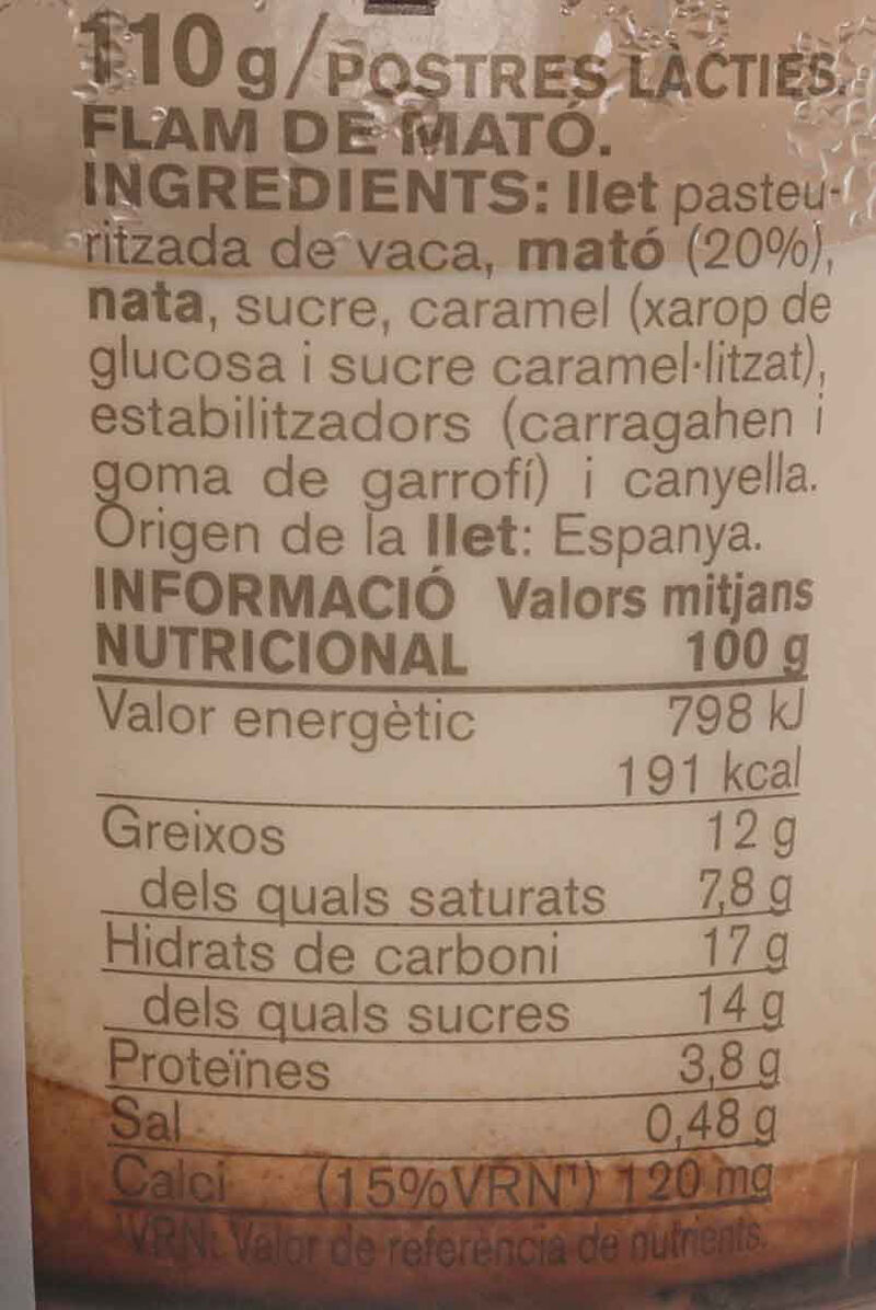 Flan de mató Ametller Origen 110g - 4uds.