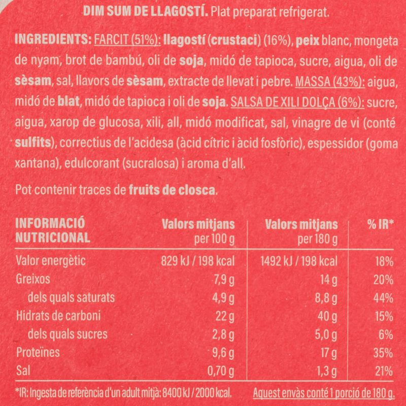 Din sum de langostino Ametller Origen 180g 