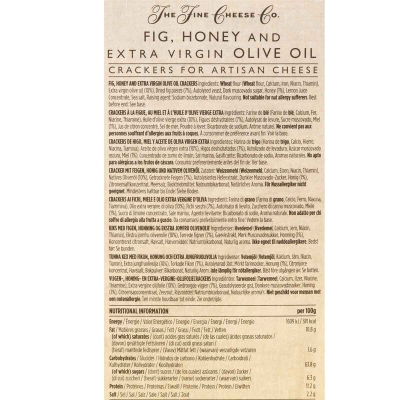 Crackers de figa, mel i oli oliva The Fine Cheese Co 125g 