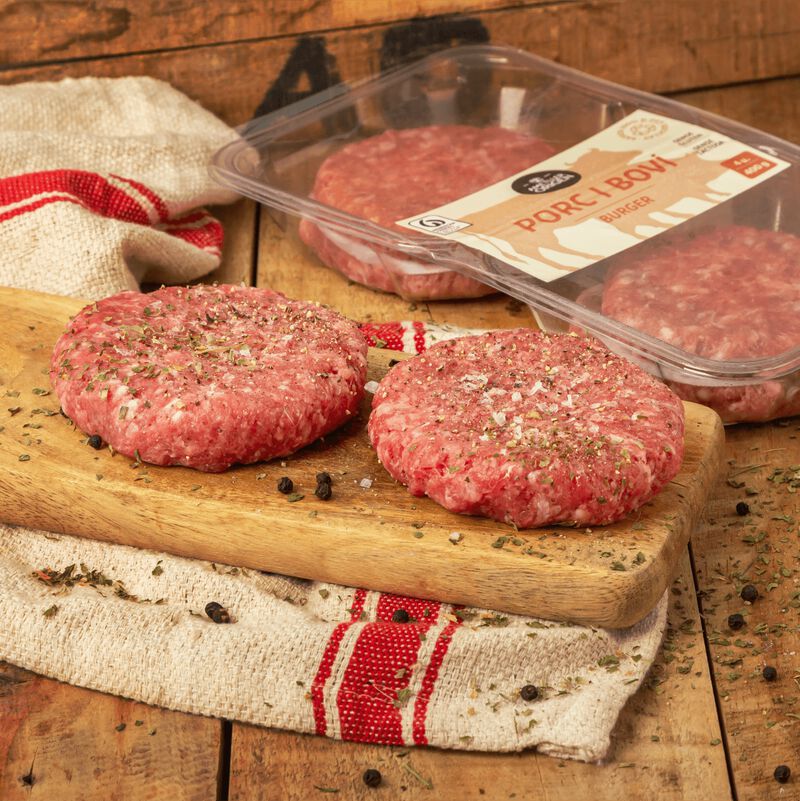 Burger de cerdo y vacuno Ametller Origen 100g - 4uds. 