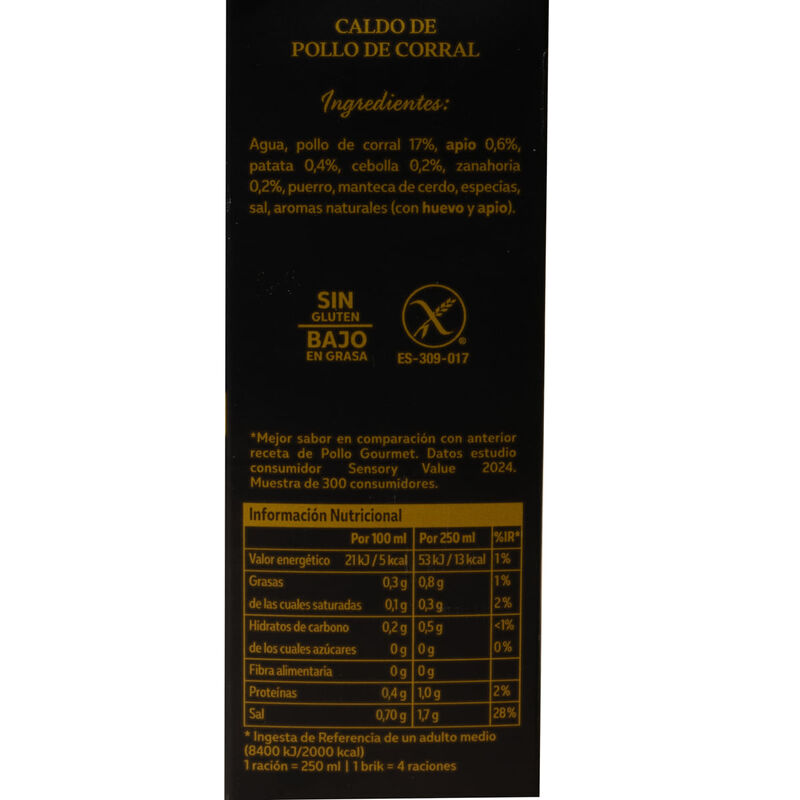 Caldo gourmet de pollo Gallina Blanca 1L 