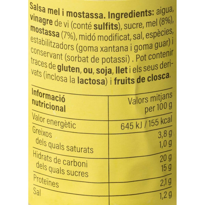 Salsa miel y mostaza Ametller Origen 250 g 