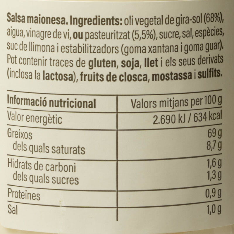 Salsa mayonesa Ametller Origen 290g