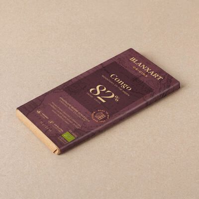 Chocolate 82% Congo ecológico Blanxart 75g 