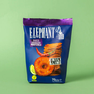 Prètzel de xilli i llima Elephant 70g 