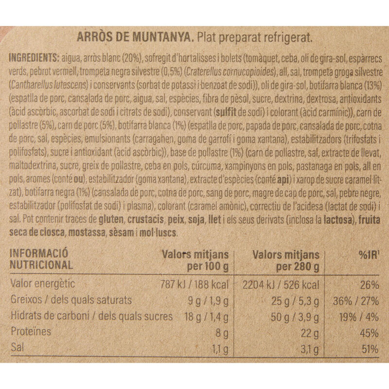 Arròs de muntanya Ametller Origen 280g 