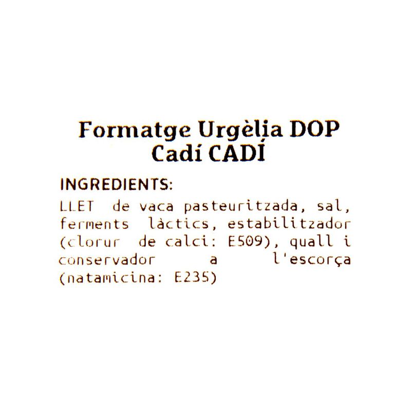Queso Urgèlia DOP Cadí