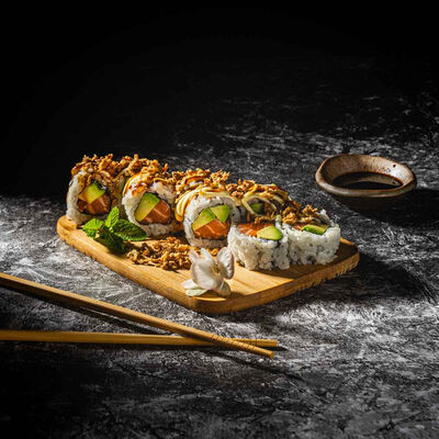 Crunch roll de salmón Ametller Origen by Hideki - 8uds. 