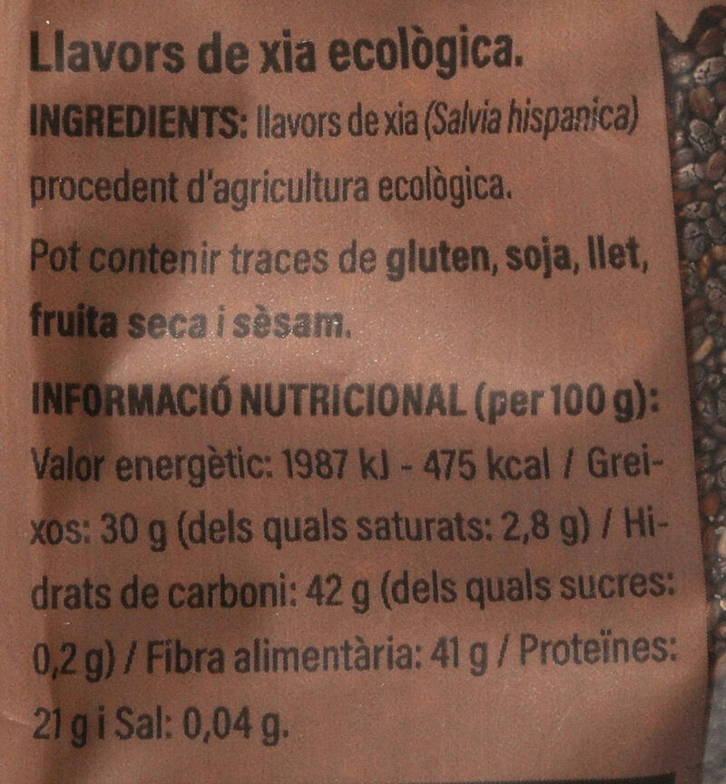 Semillas de chia ecológicas Ametller Origen 250g 