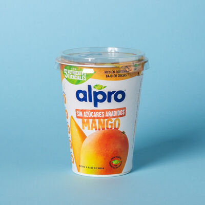 Producto vegetal de soja con mango sin azúcar ALPRO 400g 