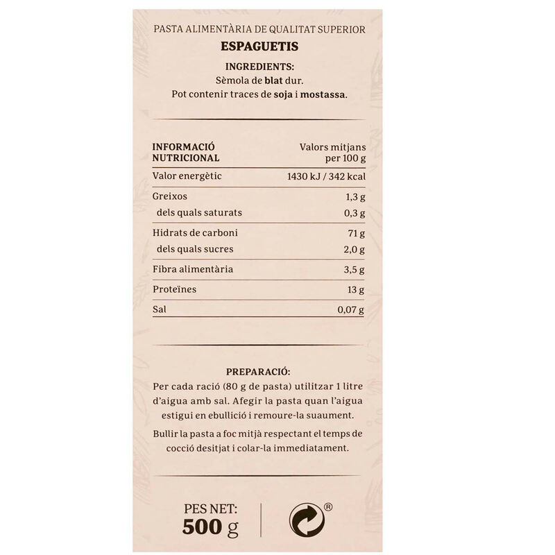 Spaghetti Ametller Origen 500 g 