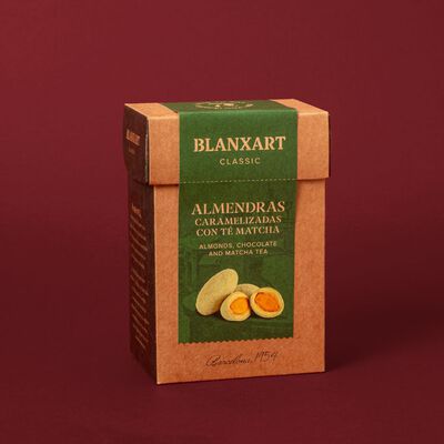 Almendras caramelizadas con te matcha Blanxart 100g