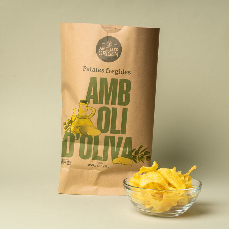 Patatas artesanas con aceite de oliva Ametller Origen 125g - 2uds
