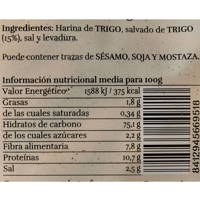 Picos camperos fibra  Ametller Origen 180g 