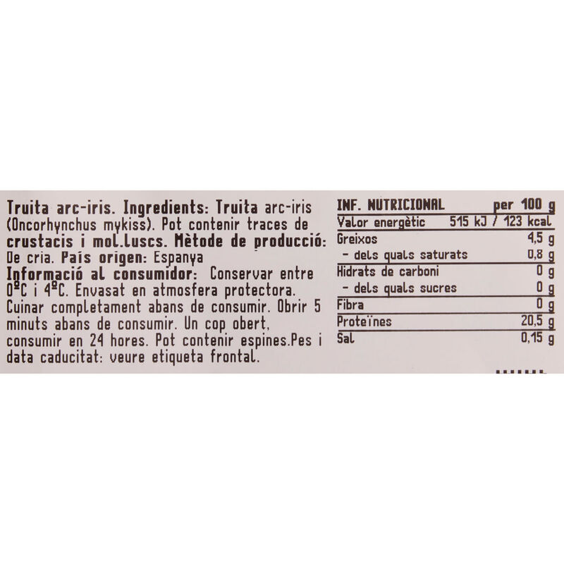 Filete de trucha Ametller Origen 
