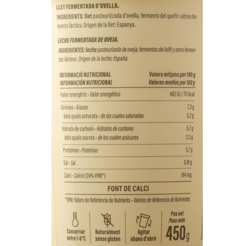 Kéfir de oveja Ametller Origen 450 g