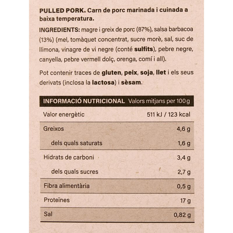 Pulled Pork sabor barbacoa Ametller Origen 250g 