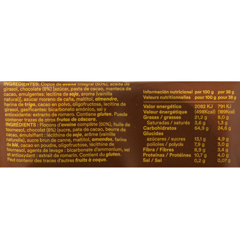 Granola cookie de chocolate negro Natwins 38g 