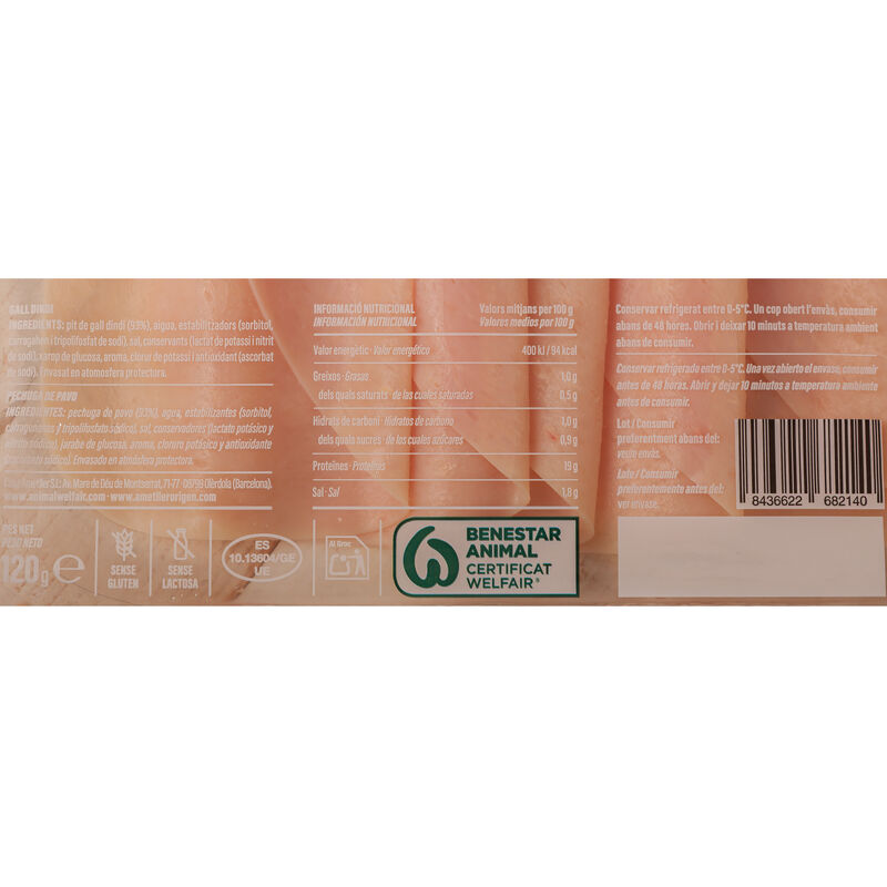 Pavo tradicional Ametller Origen 120g
