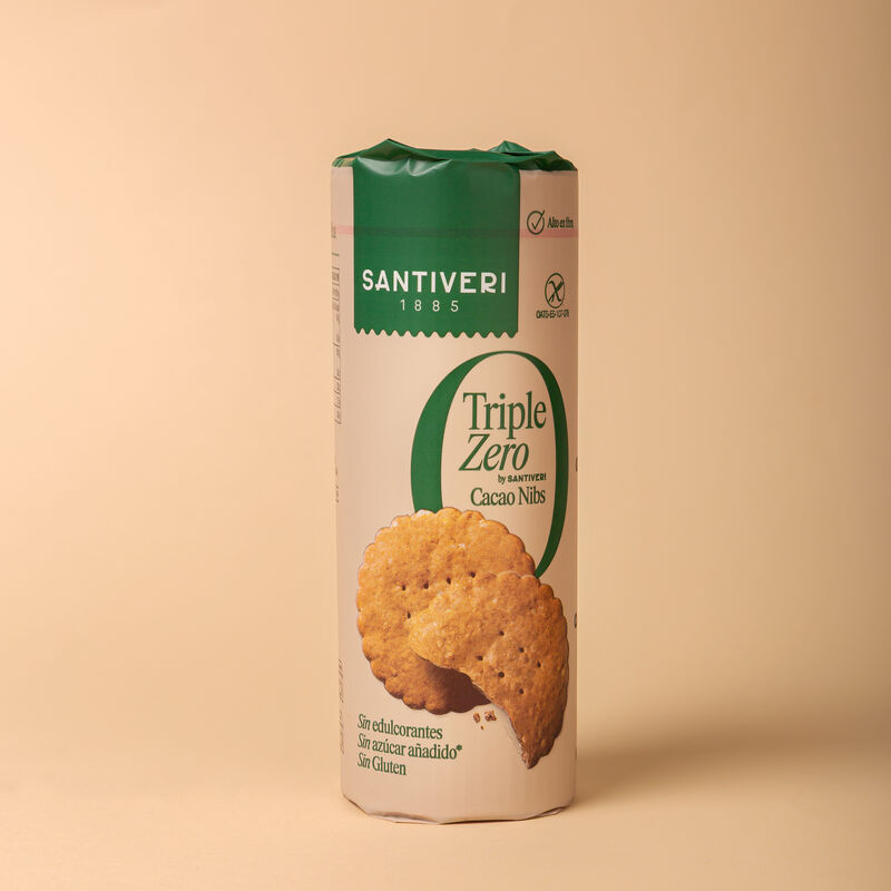 Galletas triple cero cacao nibs Santiveri 210g