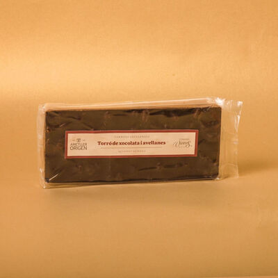 Torró de xocolata i avellanes Ametller Origen 200g 