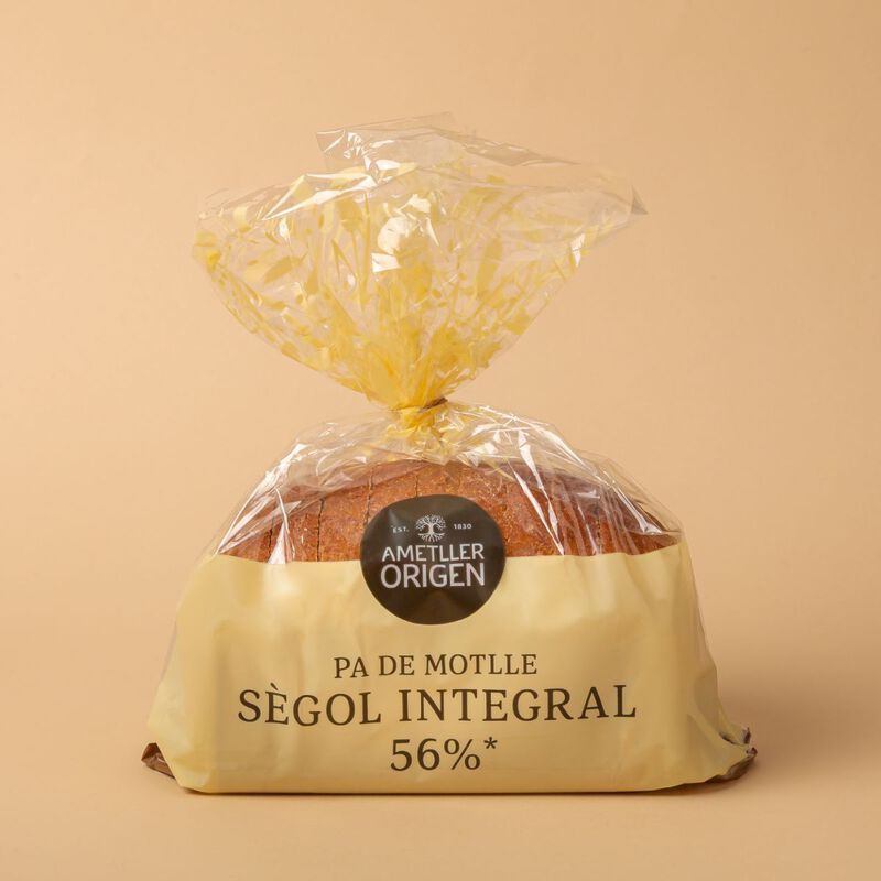 Pan de molde centeno integral 56% Ametller Origen 290g
