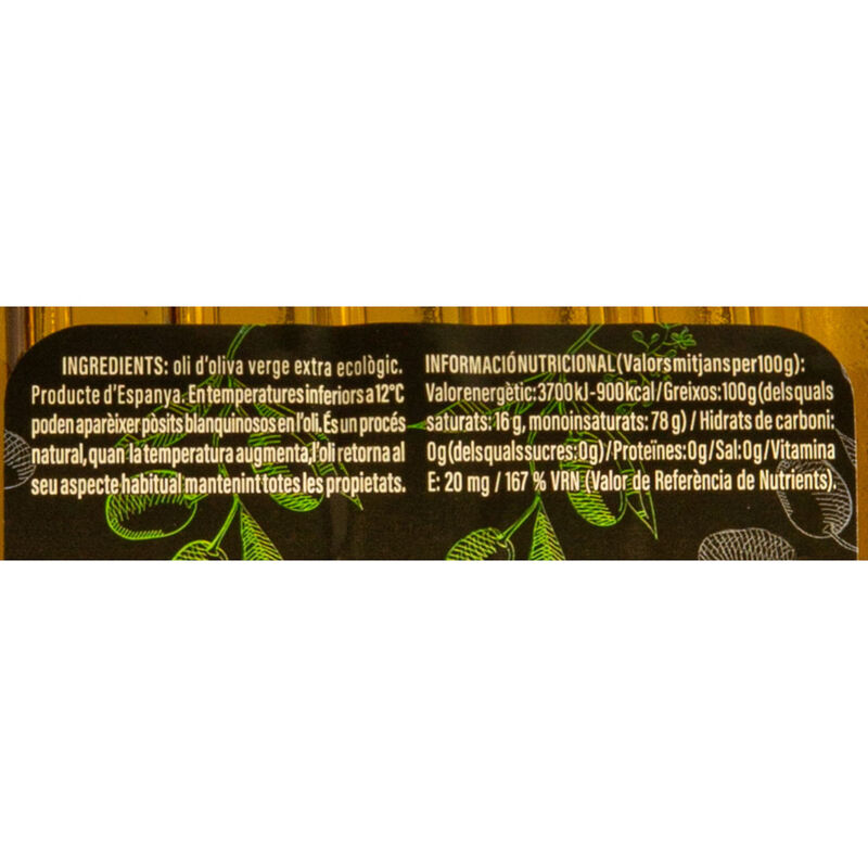 Oli d'oliva verge extra ecològic Ametller Origen 1l.