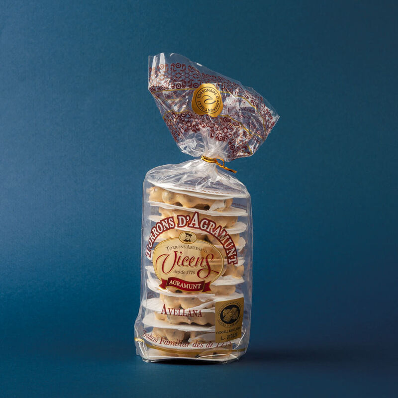 Torró d'Agramunt amb avellana Vicens 300g
