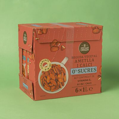 Beguda d'ametlla amb calci Ametller Origen 1L - caixa 6u. 