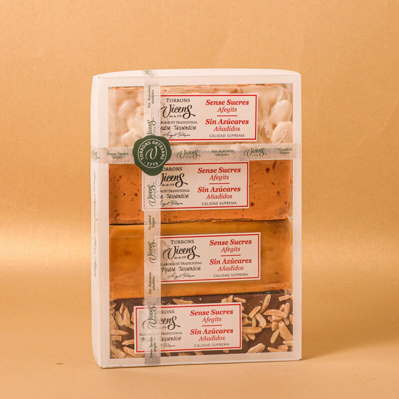 Estoig de torrons sense sucre Vicens 80g - 4u. 
