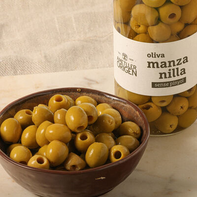 Oliva manzanilla sin hueso Ametller Origen 360g 