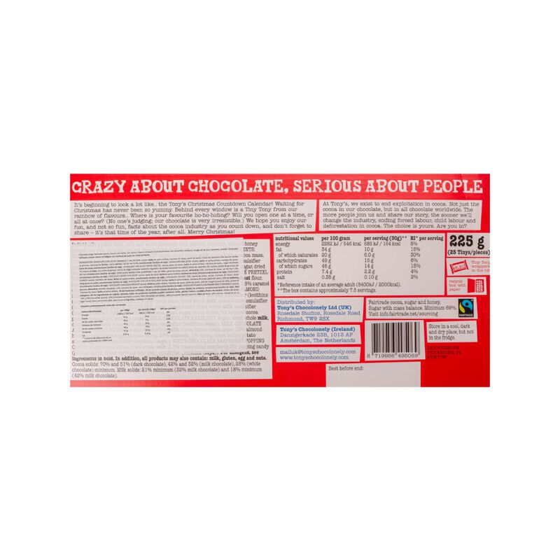 Calendario de adviento Tony´s Chocolonely 225g