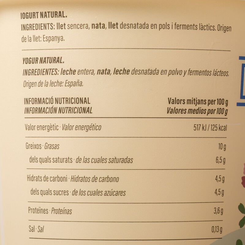 Iogurt grec natural Ametller Origen 1Kg