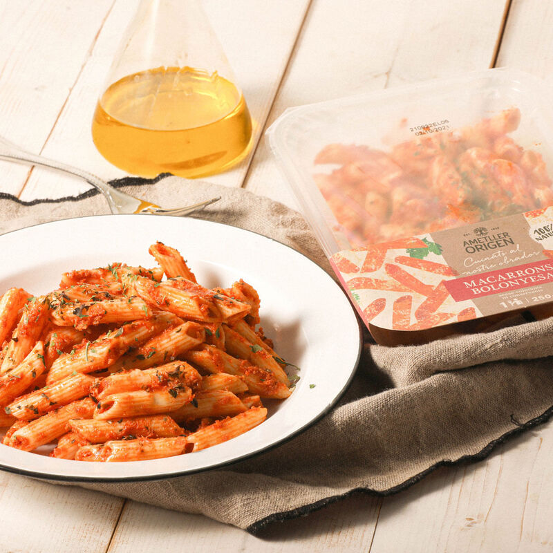 Macarrones a la boloñesa Ametller Origen 250g 