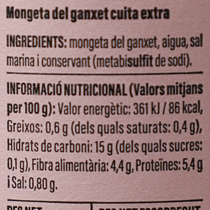 Judía del Ganxet Ametller Origen 360g