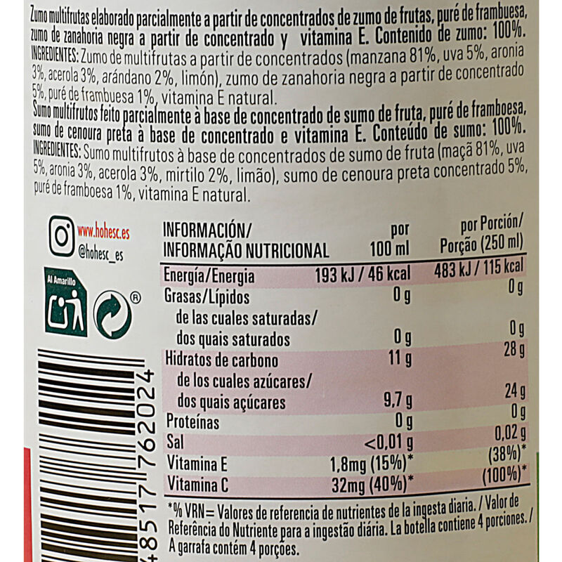 Nutribeguda antiox Hohes C 1L 
