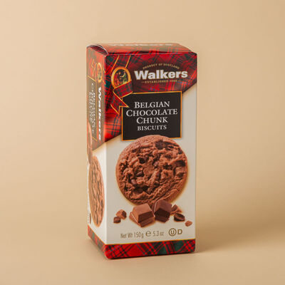 Cookies con chips de chocolate belga Walkers 150g 