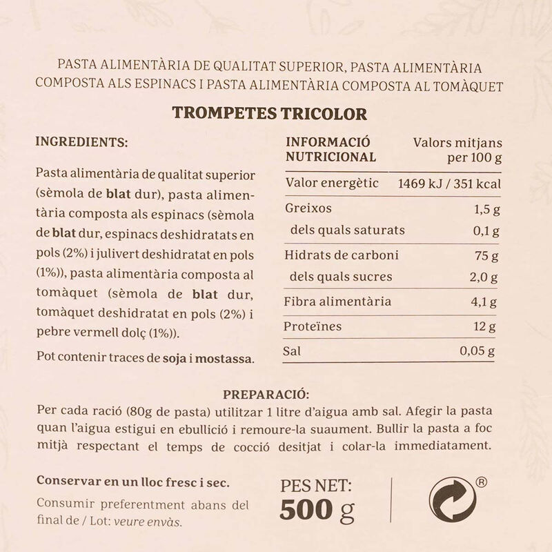 Trompetes vegetals Ametller Origen 500g 