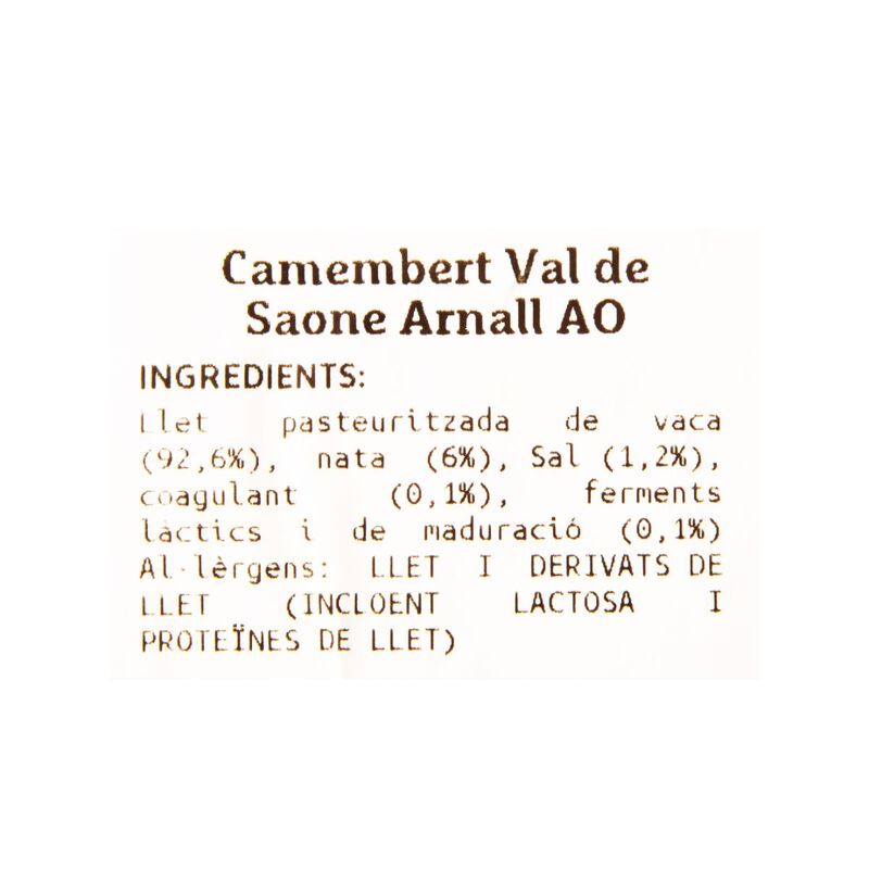 Formatge Camembert Val de Saone Ametller Origen by Arnall