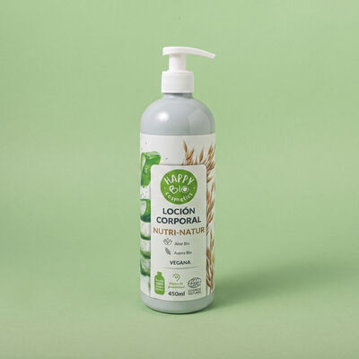 Loción coporal de aloe y civada Happy Bio 450ml 