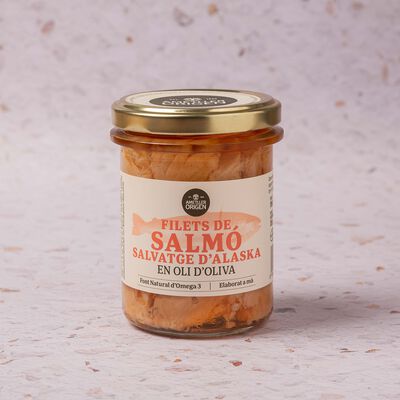 Filets de salmó en oli d'oliva Ametller Origen 138g 