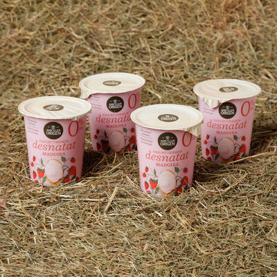 Yogur cremoso desnatado de fresa Ametller Origen 125g - 4uds. 
