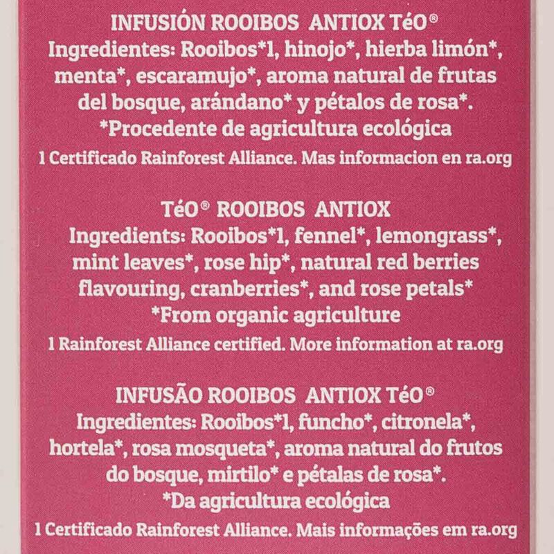 Infusión ecológica rooibos serenidad Téo 24g