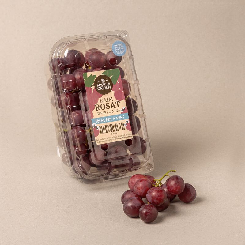 Uva rosada sin semillas bandeja 400g 