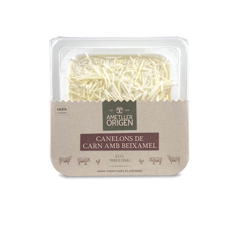 Canelones de carne rustida con bechamel Ametller Origen 350g - 3uds.